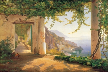 Aagaard Carl Frederic - View to the Amalfi coast 
