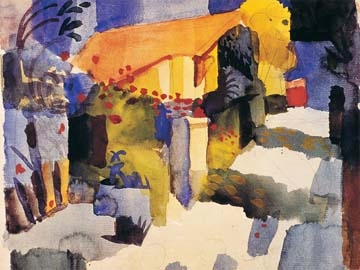 Macke August - Haus im Garten 