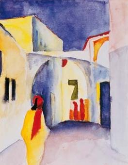 Macke August - Blick in eine Gasse 