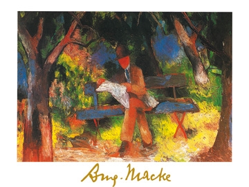 Macke August - Lesender Mann 