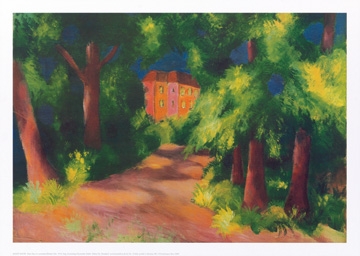 Macke August - Rotes Haus im Park 