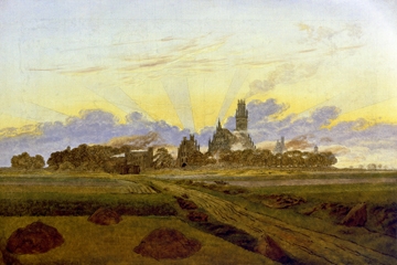 Friedrich Caspar David - Das brennende Neubrandenburg 