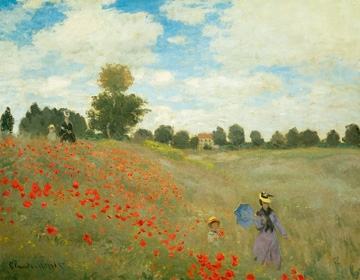 Monet Claude  Mohnfeld bei Argenteuil 