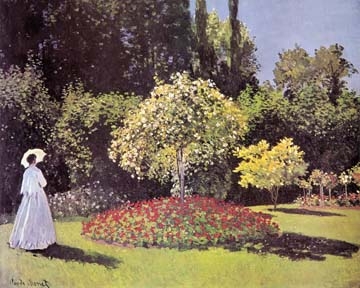 Monet Claude  Dame im Garten 