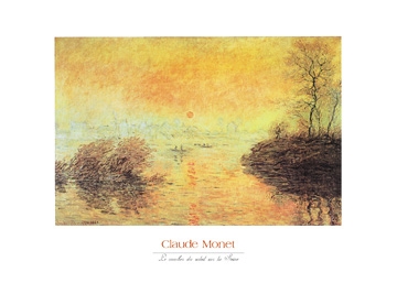 Monet Claude - Le coucher du soleil la Seine 