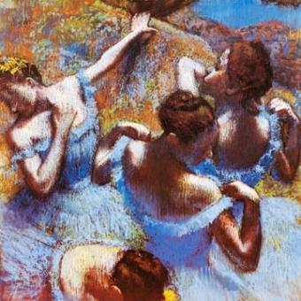 Degas Edgar - Tänzerinnen in blauen Kostümen 