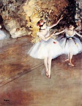 Degas Edgar - Zwei Tänzerinnen auf der Bühne 