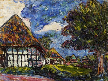 Kirchner Ernst Ludwig - Häuser auf Fehrmarn 