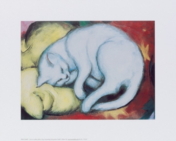 Marc Franz - Cat on a yellow pillow 