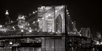 Blaustein Alan - Brooklyn Bridge at Night 