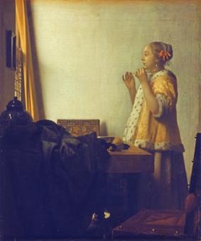 Vermeer Johannes - Junge Dame mit Perlenhalsband 