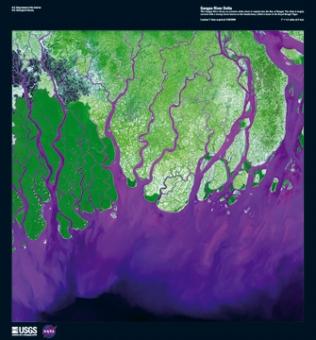 Landsat 7 - Ganges River Delta 