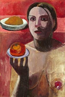 Modersohn-Becker Paula - Halbakt einer Italienerin mit... 