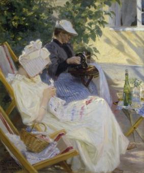 Krøyer Peter Severen - Zwei Frauen im Garten 