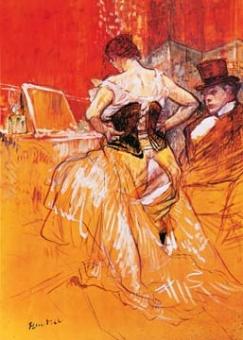 De Toulouse Laut Henri - Femme, mettant son corset 