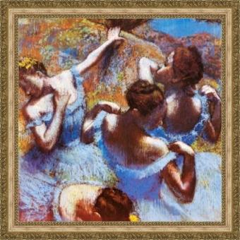 Degas Edgar - Tänzerinnen in blauen Kostümen framed_914366773 