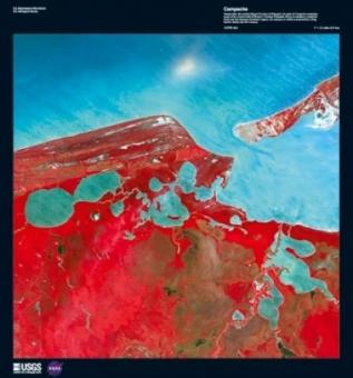 Landsat 7 - Campeche framed_191681074 