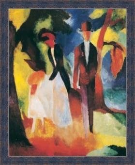 Macke August - Leute am blauen See framed_1098238983 