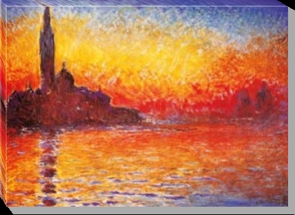 Monet Claude  Venedig bei Sonnenuntergang framed_386109014 