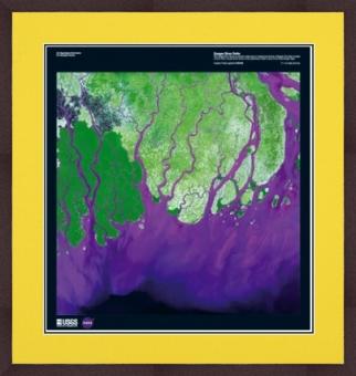 Landsat 7 - Ganges River Delta framed_80003148 