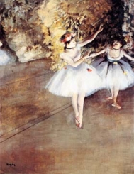 Degas Edgar - Zwei Tänzerinnen auf der Bühne 
