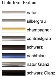 DEHA-Wechselrahmen Farbübersicht Profil 35