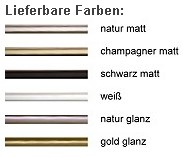 DEHA-Wechselrahmen Farbübersicht Profil 50