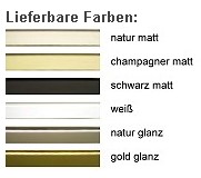 DEHA-Wechselrahmen Farbübersicht Profil 55